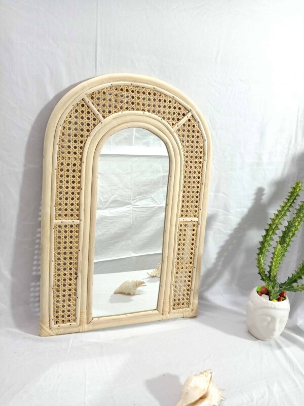 Handmade Rattan Mirror | Rattan Rectangle Mirror - Image 3