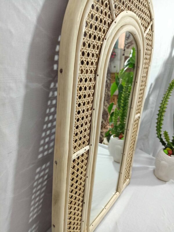 Handmade Rattan Mirror | Rattan Rectangle Mirror - Image 5