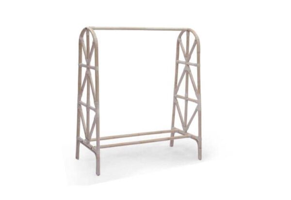 Rattan Clothing Rack with Hangers - Image 2