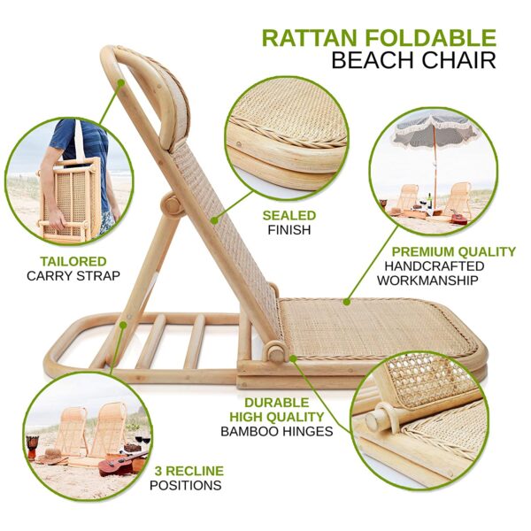 Handmade Rattan Beach Chair - Image 7