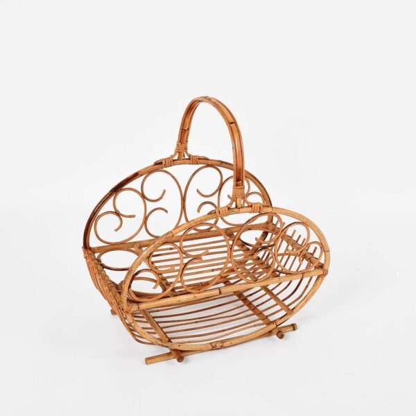 Handmade Rattan Magazine Rack - Image 2