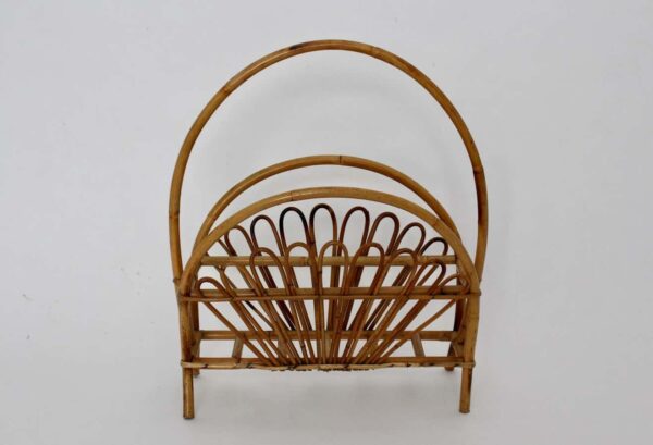 Handmade Rattan Magazine Rack - Image 2