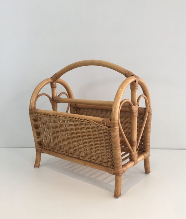 Handmade Rattan Magazine Rack - Image 2