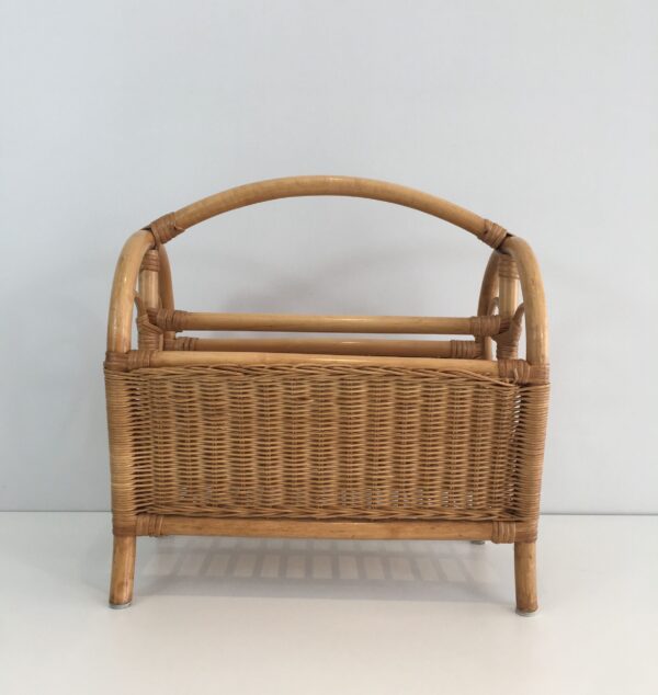 Handmade Rattan Magazine Rack - Image 3