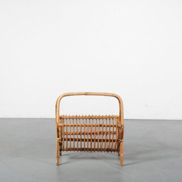 Handmade Rattan Magazine Rack - Image 4