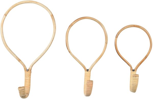 Handmade Rattan Wall Hooks (Set of 4) - Image 4