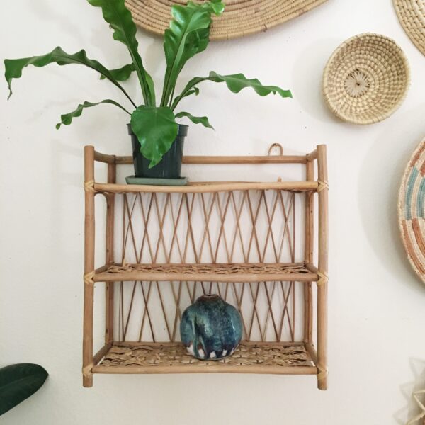 Handmade Rattan Wall Rack | Rattan Wall shelf