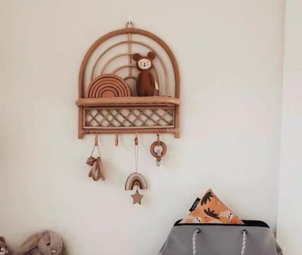 Handmade Rattan Wall Rack | Rattan Wall shelf