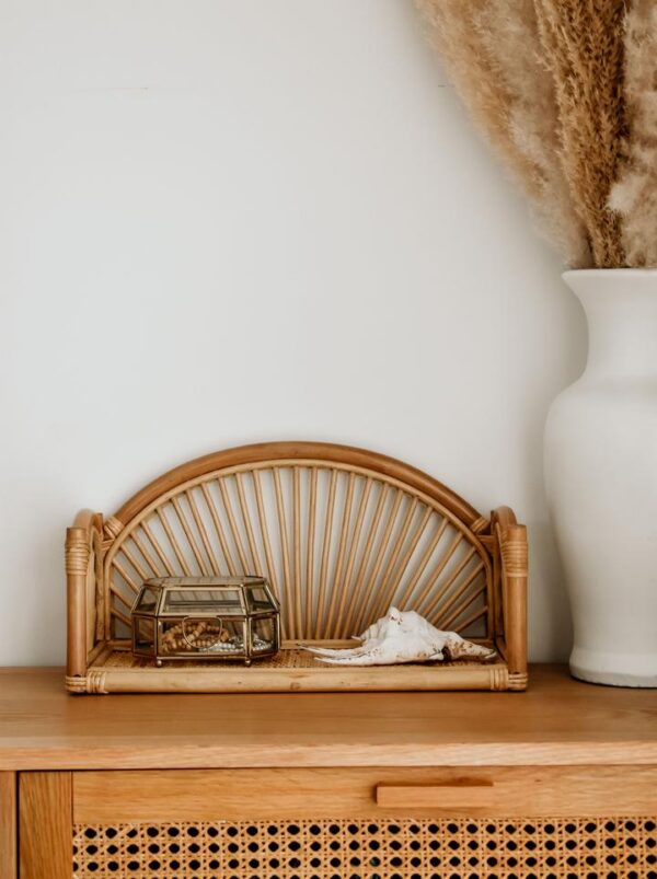 Handmade Rattan Wall Rack | Rattan Wall shelf - Image 2