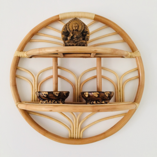 Handmade Rattan Wall Rack | Rattan Wall shelf - Image 3