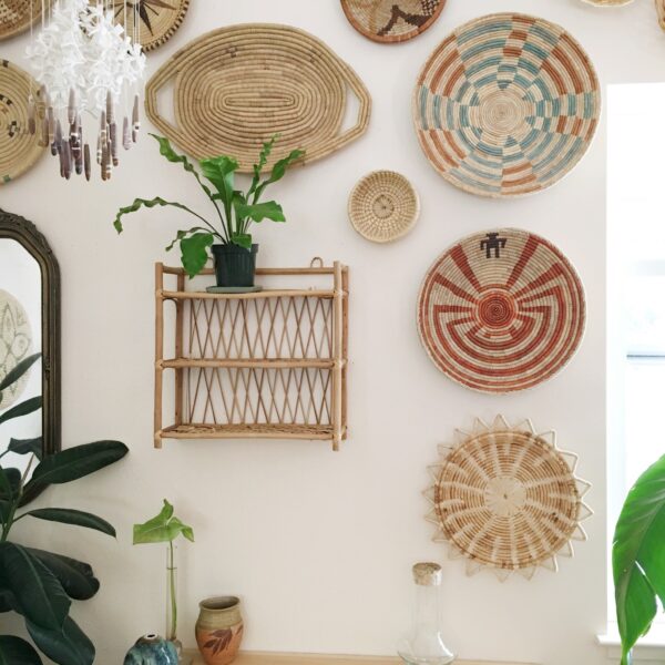 Handmade Rattan Wall Rack | Rattan Wall shelf - Image 2