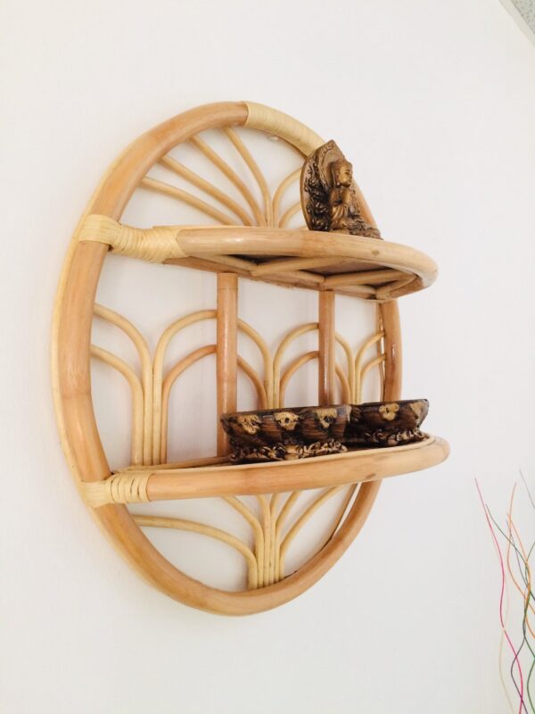 Handmade Rattan Wall Rack | Rattan Wall shelf