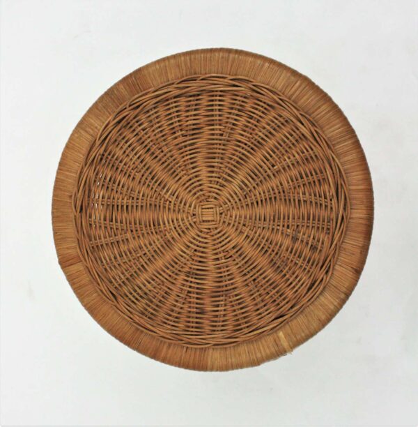 Handmade Rattan Stool - Image 3