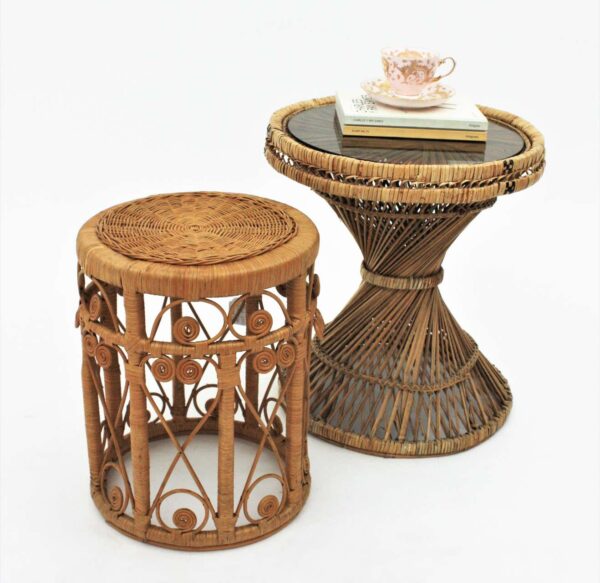 Handmade Rattan Stool - Image 5