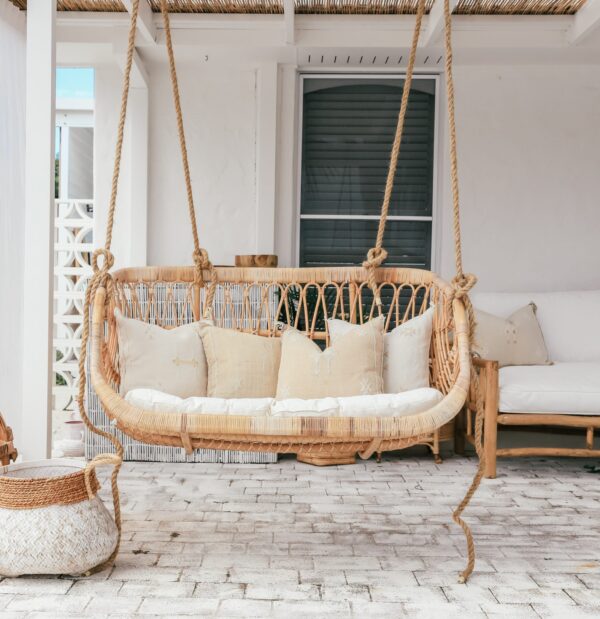 Handmade Rattan Double Swing - Image 2