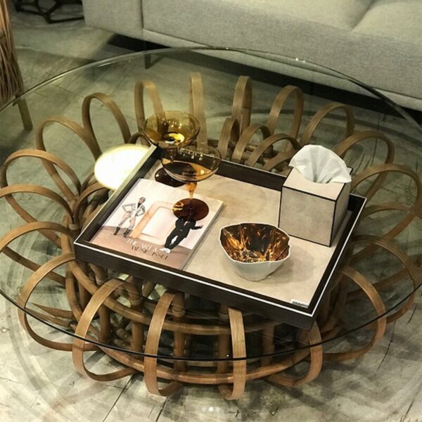 Handmade Rattan Table - Image 2