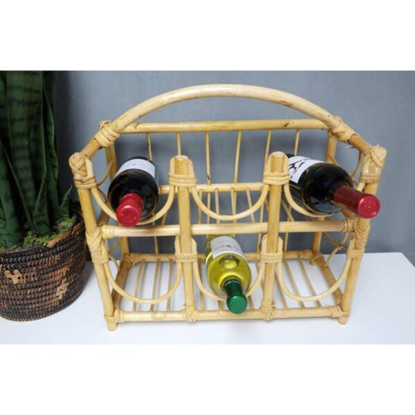 Handmade Rattan Wine Rack