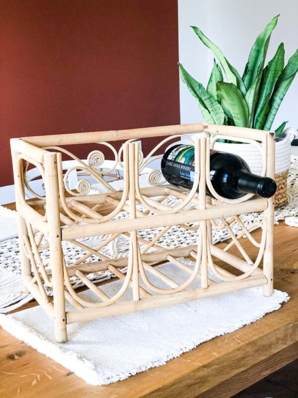 Handmade Rattan Wine Rack