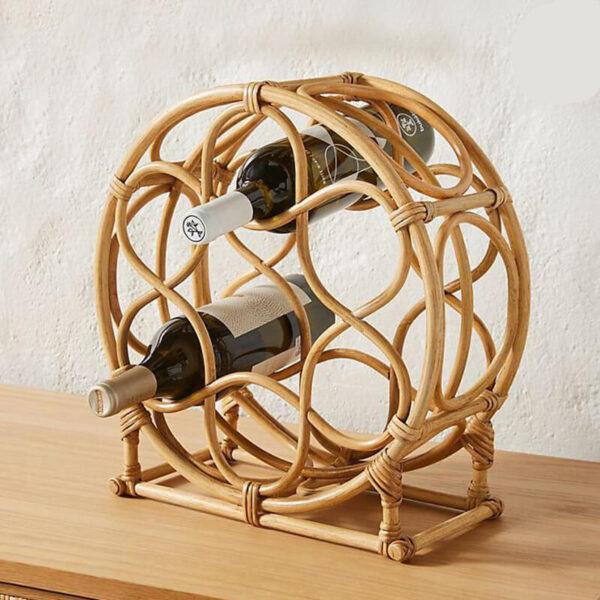 Handmade Rattan Wine Rack