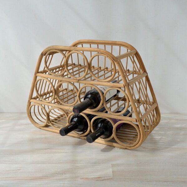 Handmade Rattan Wine Rack