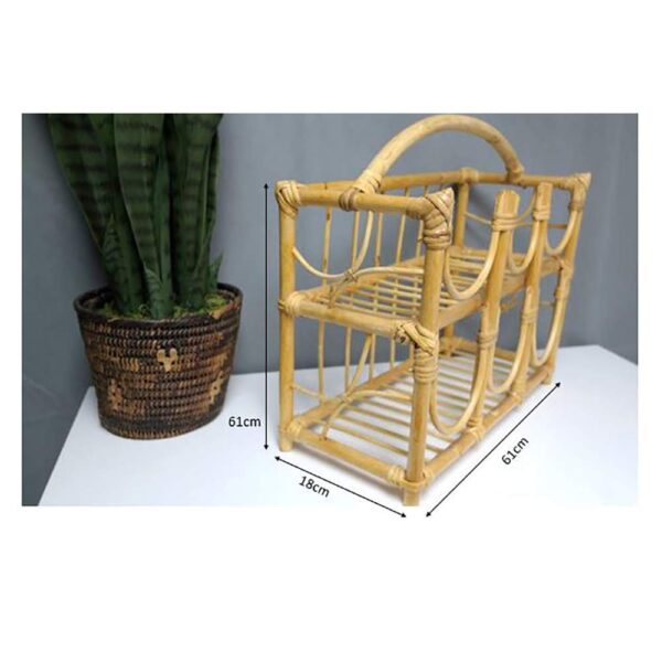 Handmade Rattan Wine Rack - Image 2