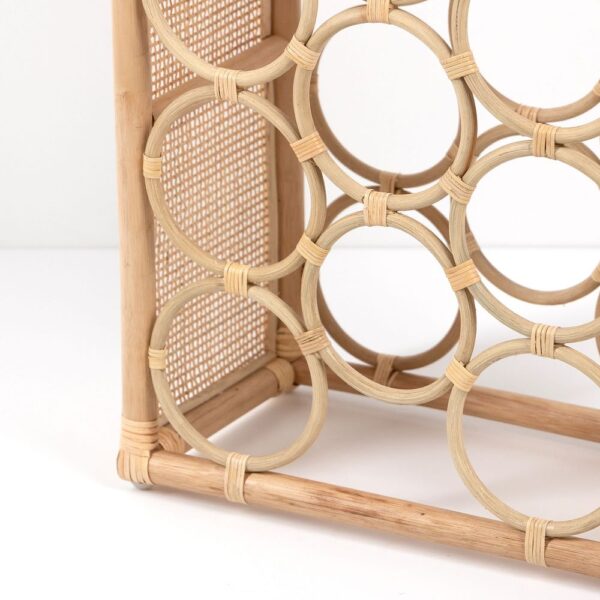 Handmade Rattan Wine Rack - Image 4