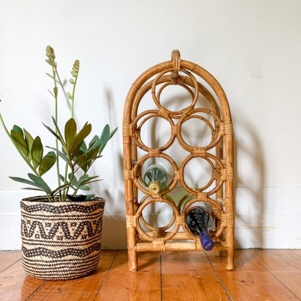 Handmade Rattan Wine Rack - Image 2