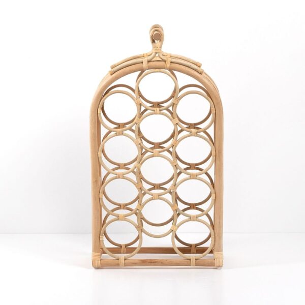 Handmade Rattan Wine Rack - Image 6