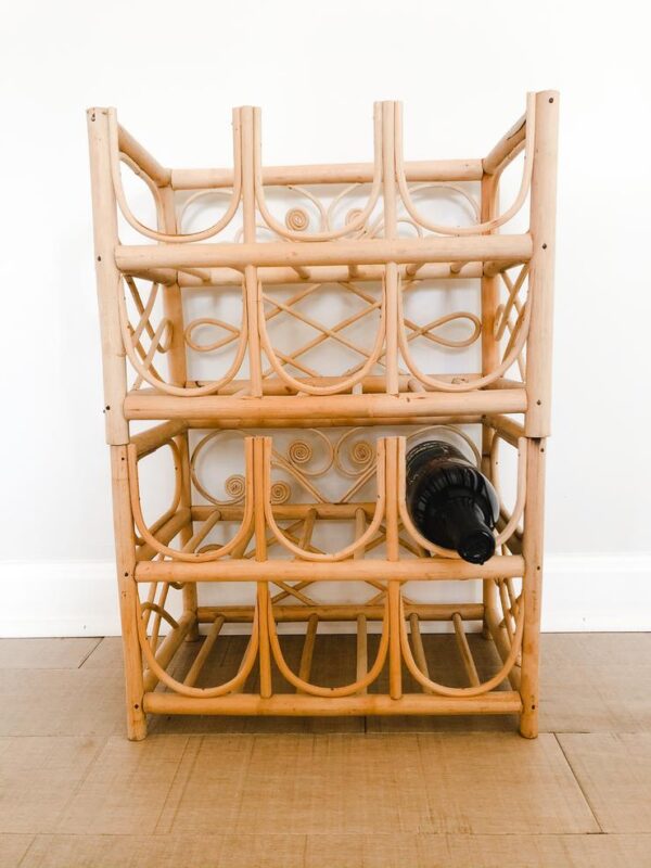 Handmade Rattan Wine Rack - Image 3