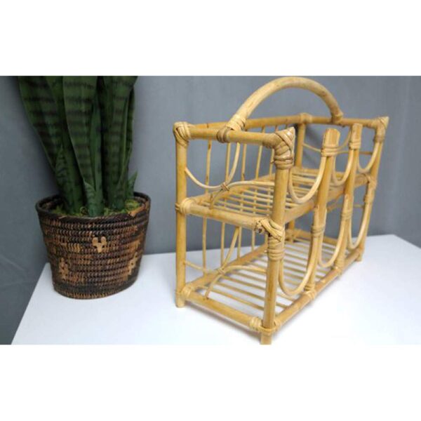 Handmade Rattan Wine Rack - Image 4