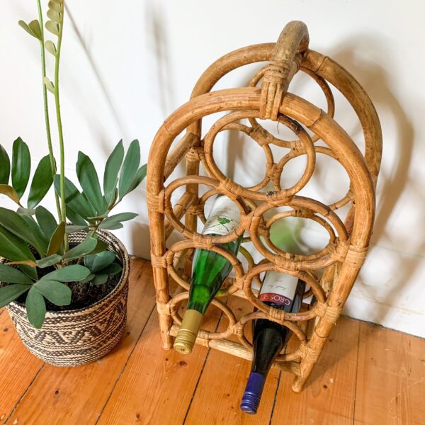 Handmade Rattan Wine Rack - Image 4