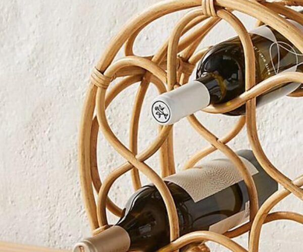 Handmade Rattan Wine Rack - Image 4