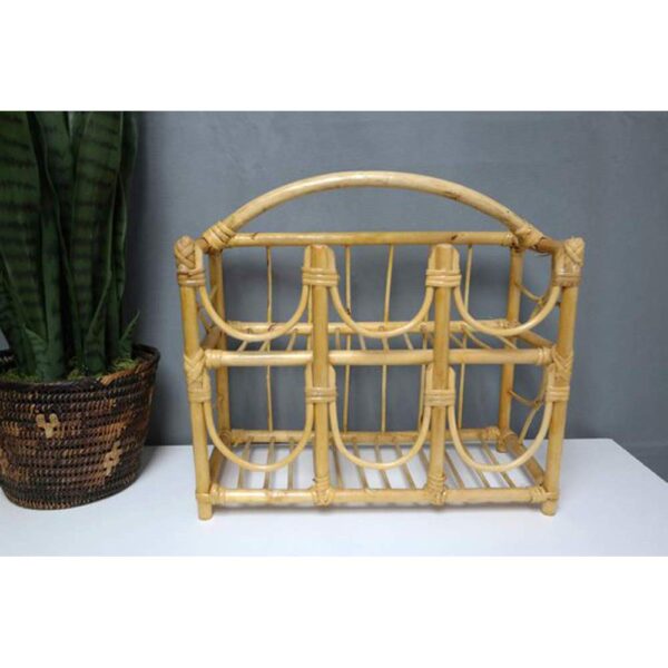 Handmade Rattan Wine Rack - Image 5