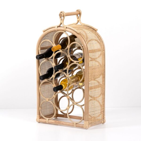 Handmade Rattan Wine Rack - Image 8