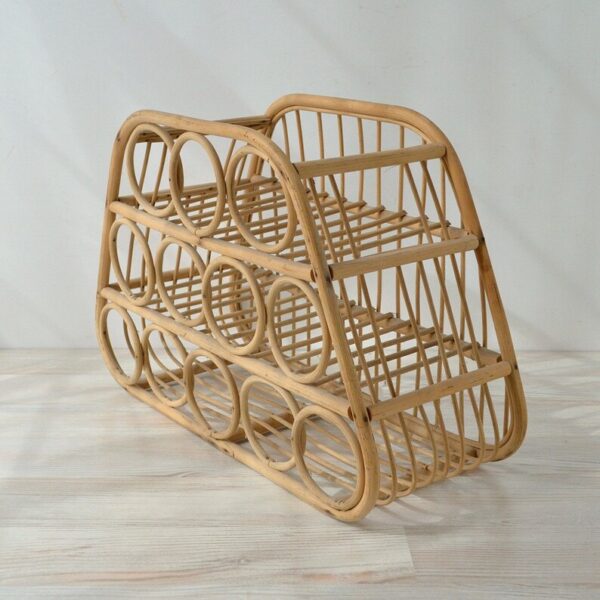 Handmade Rattan Wine Rack - Image 5