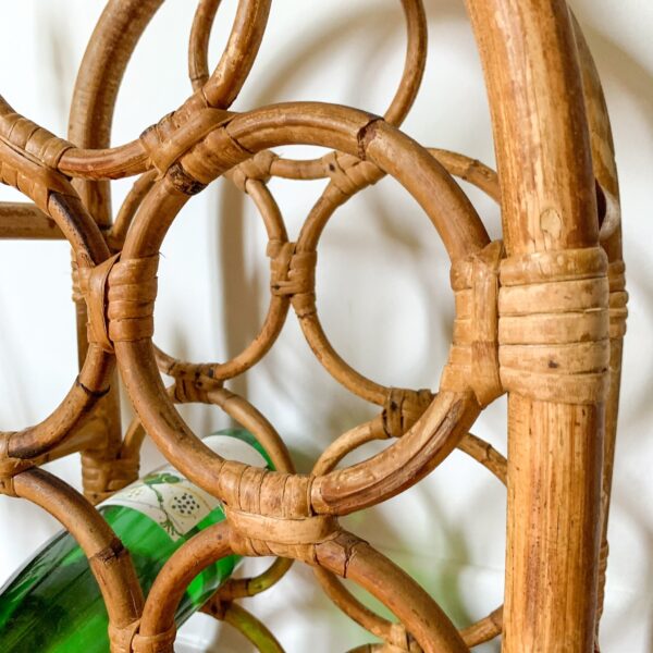 Handmade Rattan Wine Rack - Image 6