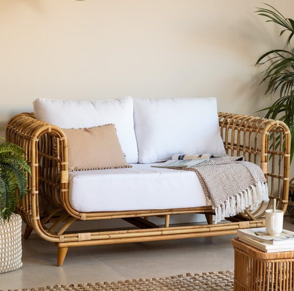 Handmade Rattan Sofa - Image 6